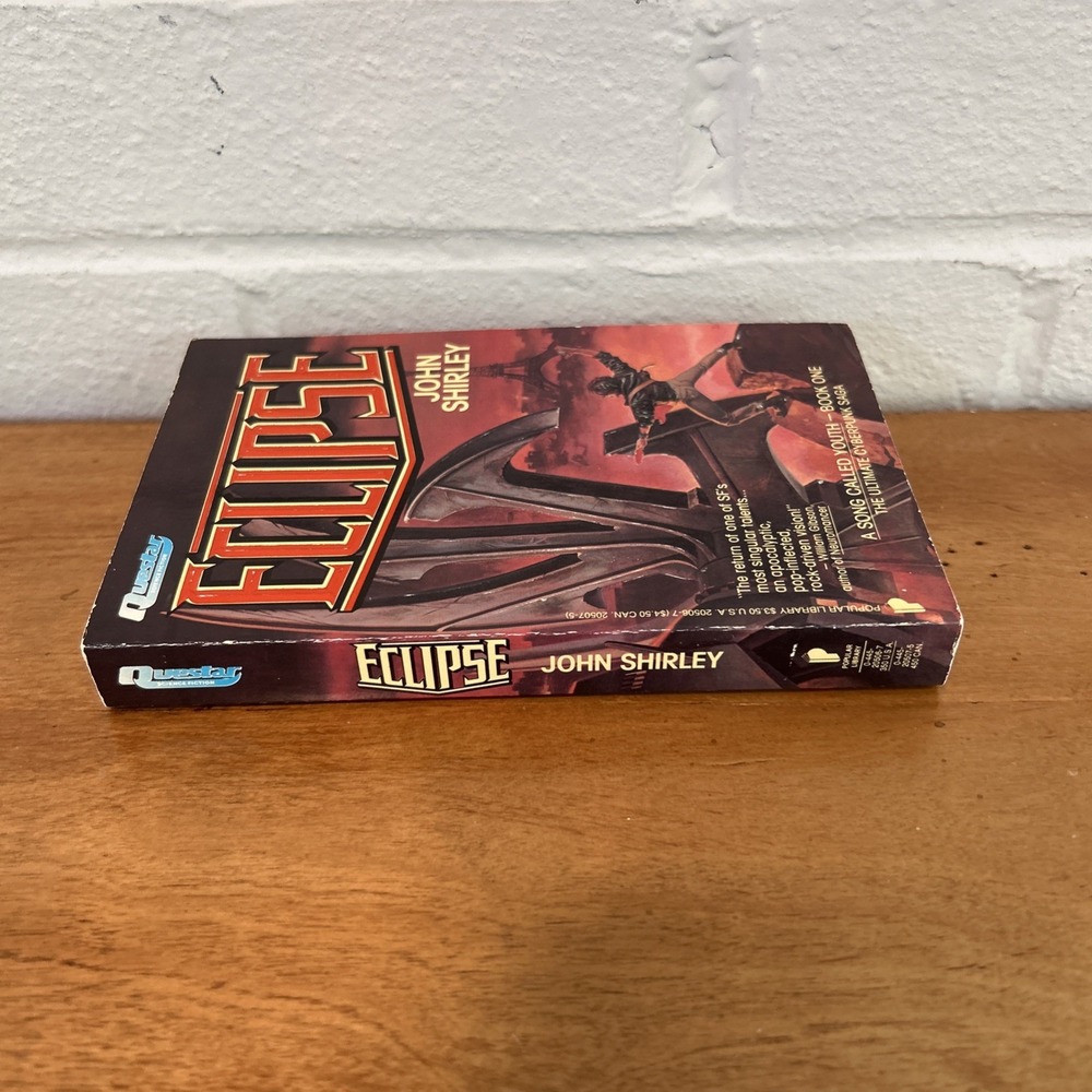 Eclipse John Shirley Vintage 1987 First Warner Ed Paperback Sci-Fi Horror Book